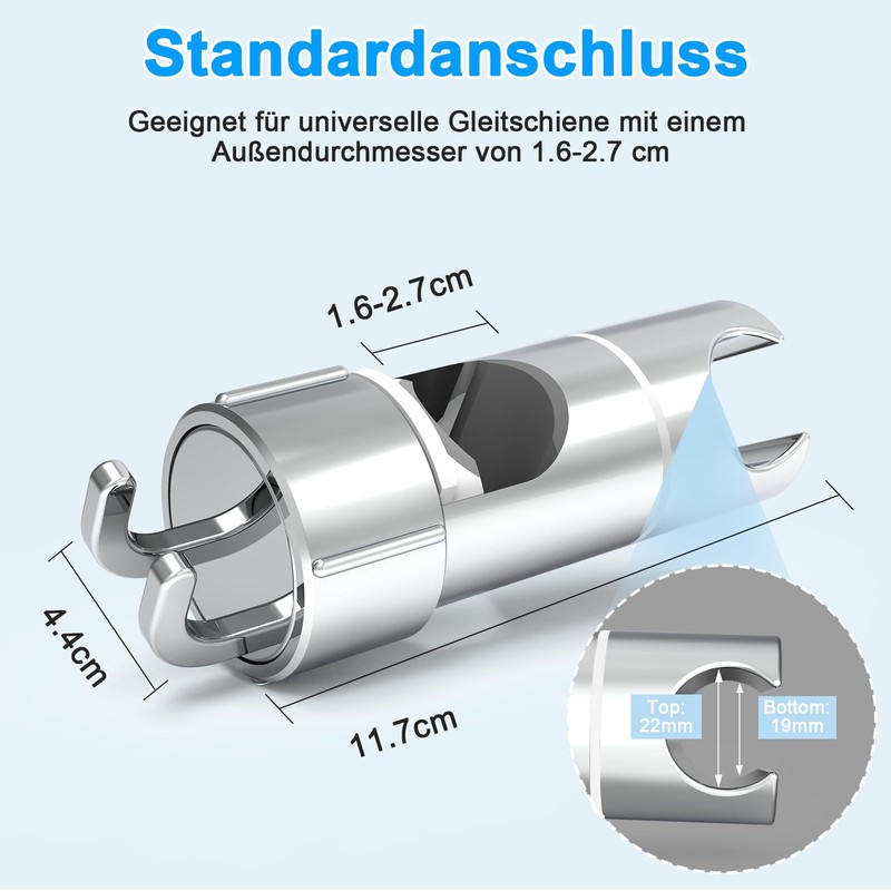 SURFOU Shower Head Holder for Shower Rail, Adjustable Shower Head