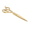 Hair Cutting Shears Stainless Steel Incisive Curved Handle Hairdressing Scissors
