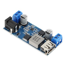 DiGiYes DC 9V 12V 24V to DC 5V 5A Dual Output Voltage Regulator Buck Converter Module, 2Pcs 9-36V Step Down to USB 5V Transformer Board