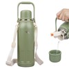 Insulated Water Bottle with Handle and Strap,Vacuum Travel Tumbler with