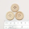 Chenkou Craft 40 x 25mm Natural Wood Round Buttons 25mm