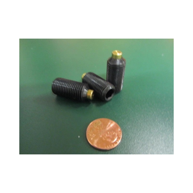Kmac Alloy Steel Set Screws, Brass Tip, 1/2-20 x 1.00"