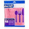 Heavy Duty Plastic Cutlery 48-Piece Set (Spoons, Forks, Knives)
