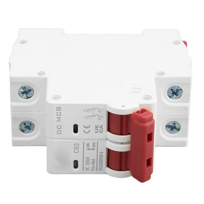 Circuit Breaker 2P DC 1000V MCB 63A Protection Switch 6000A