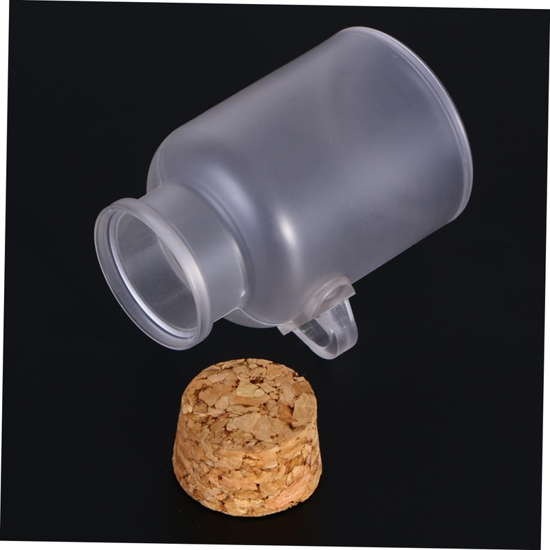 KICHOUSE Empty Plastic Salt Container with Wooden Lid Spoon 100g