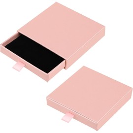 LNYMZD 2 Pcs Small Pink Jewelry Gift Box, Cardboard Jewelry Boxes with Lids, 3x3 Inch Mini Gift Boxes for Necklaces Bracelets Earrings Rings Crafts Gift Jewelry Boxes and Organizers