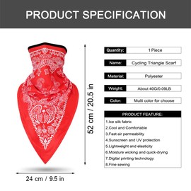 LKXHarleya Bandanas Headband, Quick Dry Windproof Balaclava Mask Seamless Neck Gaiter Scarf Paisley Print Head Wraps
