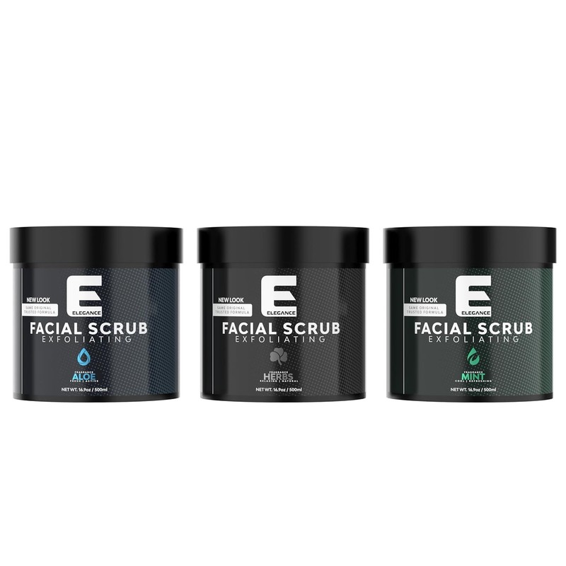 Elegance Natural Face Scrub 16.9 oz mint-based facial scrub to