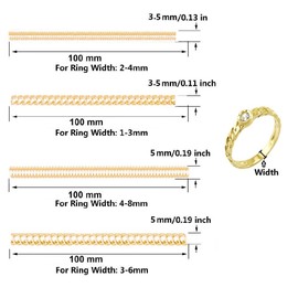 Ring Size Adjuster, Ring Guard Clip Invisible Tightener Transparent Resizer for Women and Men Loose Rings (4Pack)