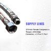 BWE 32-Inch Long Bathroom Kitchen Faucet Connector, Braided Stainless Steel