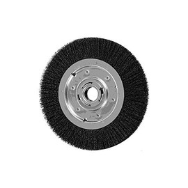 PFERD 81134 Medium Face Crimped Wheel Brush, Carbon Steel Wire, 10" Diameter, 2" Arbor Hole, 0.014 Wire Size, 1-7/8" Trim Length, 1-1/4" Face Width, 3600 Maximum RPM