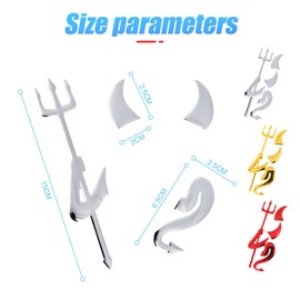 JNNJ Devil Emblem Car Stickers, Car Devil Demon 3D Waterproof Sticker, Car Decoration Devil Devil, for Car, Truck, Motorcycle, Notebook (Red)