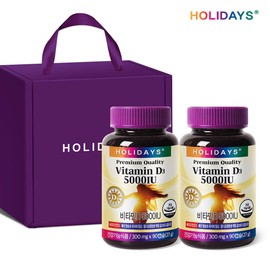 Holidays Vitamin D 5000IU 90 capsules 2 bottles gift set (6 months supply) / 홀리데이즈 비타민D 5000IU 90캡슐 2병 선물세트 (6개월분)