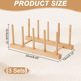 AHANDMAKER 3Pcs Wooden Puzzle Display Stand, Jigsaw Puzzle Holder Rack, Puzzle Organizer Trays Jigsaw Puzzle Holder Rack for Puzzle Easel Board, Puzzle Organizer Shelf for Craft Collection Lovers