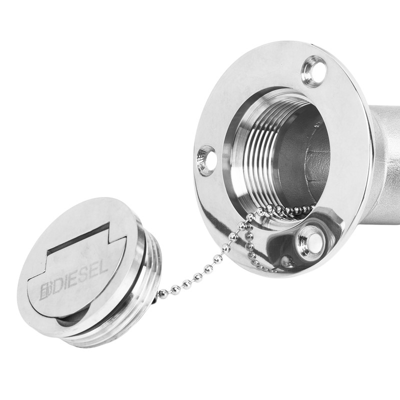 Boat Deck Filler 45° 316 Stainless Steel 38mm Flip Fill