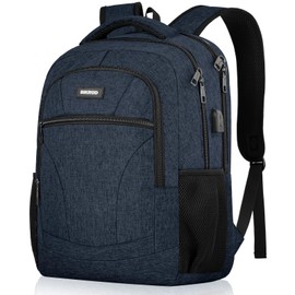 BIKROD Backpack Men and Women, School Backpack Boys Girls Teenagers, 15.6 Inch Laptop Work Daypack with USB Charging Port for Business, Hiking, Travel, Camping, School Bag