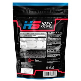 HS HERO SPORT Glutamina Micronizada de Alta Pureza 450g. 100% Natural, 5g Por Porción, 90 Porciones por Envase, Sin Sabor, Solubilidad Instantánea, In