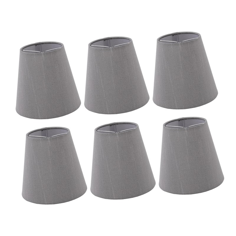 6 Pcs Cloth Lamp Shade Good Light Transmission E14 Candle