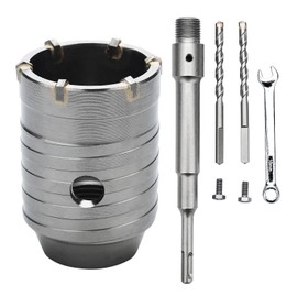 2-1/16 inch / 52mm Concrete Hole Saw with SDS Plus Shank Connecting Rod,Concrete Drill Bit,6.3mm Tungsten Carbide Tip Cement Hole Saw for Concrete Cement Brick Wall (52mm (2-1/16 inch))
