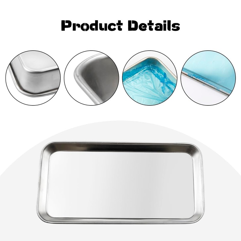 Tabanzhe Stainless Steel Tray Dental Lab Tools Instruments Supplies Rectangular