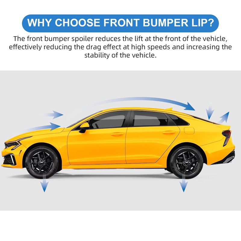 Front Bumper Lip Compatible with Kia K5 2021-2026 GT Line/GT/LX/LXS/EX
