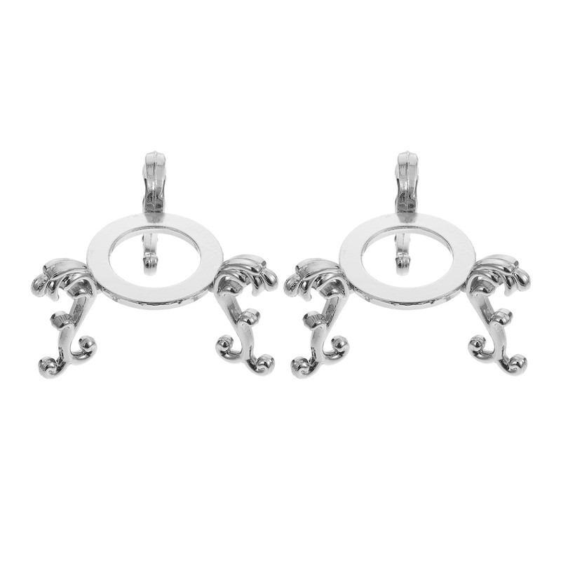 ABOOFAN 2pcs Crystal Ball Display Stand Iron Sphere Holder Globe