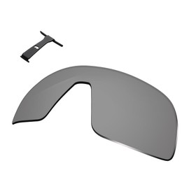 Glintbay 100% Precise-Fit Replacement Sunglass Lenses & Black Wicket for Oakley Sutro OO9406 - Polarized Metallic Silver Mirror