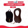 10 Strings Lyre Harp Brown Chain Celtic Design for Kids