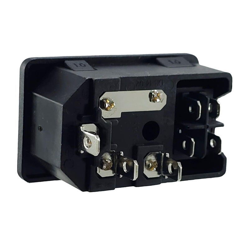 IEC Connector C-14 with Red Switch and Fuse 10A/250V