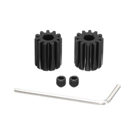 DMiotech M1 11T 12T Steel 5mm Hardened Pinion Motor Gear for RC Car Brushed Replacement Brushless Motors, RC Applications with 2 Pcs Screws & Hex Spanner for DIY RC Boat Drone