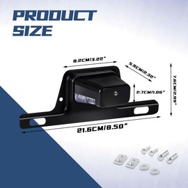 Wedcool LED License Plate Light, Automotive License Plate Light Assemblies, Waterproof 12V DC License Tag Light with Bracket Mount, Trailer License Plate Holder Universal for Most Cars, Trailer, Boat