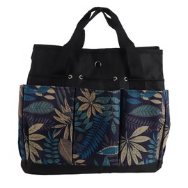 Garden Tote Bag Oxford Cloth Garden Tool Storage Bag Garden Tool Bag With Handle Roomy Pockets Blue Flower