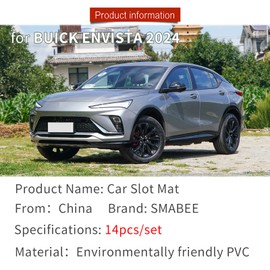 SMABEE Cup Holder Inserts for Buick Envista 2024 2025 Center Console Liners Door Slot Mats Door Pocket Liners for 2025 Envista Accessories Interior (White)