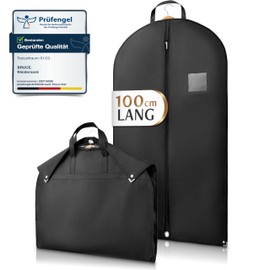 Bruce.® Premium Garment Bag, 100 x 60 cm, High-Quality Garment Cover for Suit, Jacket and Dress, Breathable Suit Bag for Travel and Storage