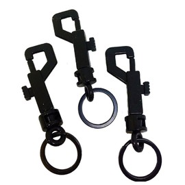 3 Pcs swivel snap Bolt Keychain clips Keychain hooks. Lightweight & Durable clasp with hook for Keys, Key Chains, Tags and Lanyards. 2.75"x0.83" Plastic Spring keychain clasp come with key rings.,