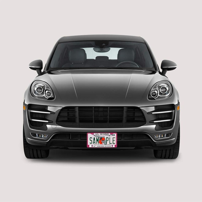 Sign Destination Metal License Plate Frame U.S. Veteran 82Nd Airborne
