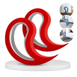 Stoppy, doorstopper, windowstopper, stopper, set of 2 (available in 14 variations) (Red)