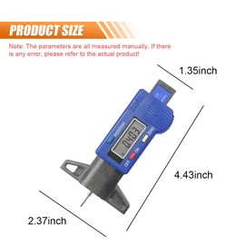 ZIMISI LCD Display Tire Tread Depth Gauge, Digital Tire Depth Gauge with Inch/MM Conversion of 0-1 Inches, Tread Checker Tester Measuring Gauge Tool for Car Motorcycle Truck SUV (Blue)