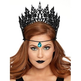 Leg Avenue Glitter Die Cut Crown with Jewel Accent, One Size