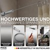 PHOS Design Rope Tension Set for Shower Curtain, Brushed Stainless