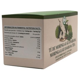 Moringa & guanabana te (moringa & soursop tea) 25 tea bags, vegan, 100% natural, hecho en mexico