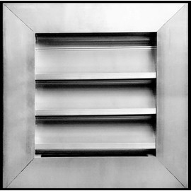 HVAC Premium 8"W x 8"H Aluminum Exterior Gable Louver Vent For Walls & Crawlspace - Weather-Resistant Air Grille With Screen Mesh - [Outer Dimensions 9.75"W x 9.75"H]