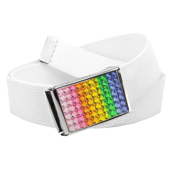 Build A Belt 1.25" Wide Rainbow Rhinestone Flip Top Belt