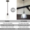 KLSS Oil Rubbed Bronze Pendant Lights Kitchen Island - Clear