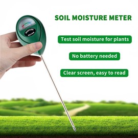 Hathdia Soil Moisture Meter, 2 Pack Plant Water Meter Soil Meter Moisture Sensor Hygrometer for Indoor Outdoor Plant Care,No Battery Needed(Green + Black)