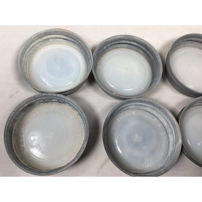 antique zinc lids milk glass lined Boyds atlas or ball