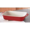 Staub Ceramic Rectangular Baking Dish 10.5 x 7.5-inch Cherry Red