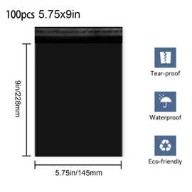 100 Mailing Bags Plastic Mailing Bags for Mailing Bags Polyethylene Mailing Bags Waterproof and Moisture Proof (6 x 9 Inch)