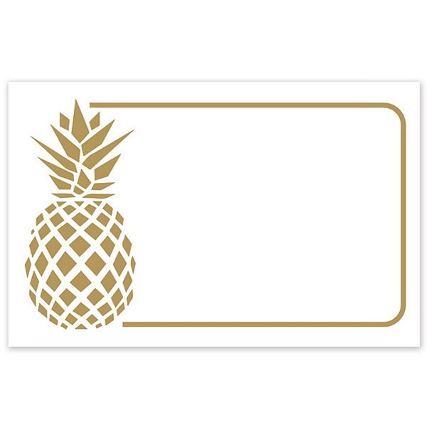 Golden Pineapple Enclosure Cards/Gift Tags - 3 1/2 x 2 1/4in. (50)