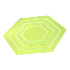 LIFKOME 4Pcs Acrylic Hexagon Quilting Ruler Set Durable Patchwork Templates for Sewing DIY Crafts and Precision Cutting Quilting Aid for Handcraft Enthusiasts